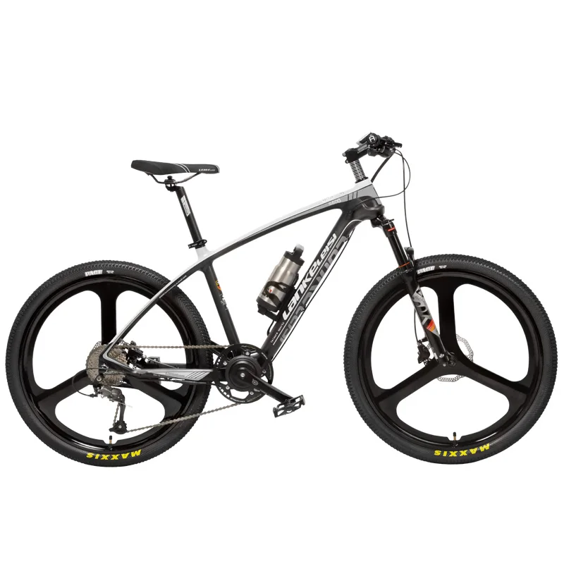 

S600 26'' Electric Bike Carbon Fiber Frame 400W Mountain Bike, Torque Sensor System, Oil and Gas Lockable Suspension Fork