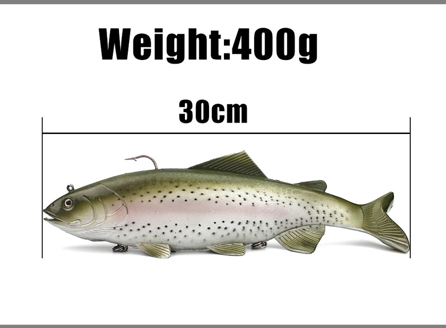 20cm/30cm Sea Fishing Big Size Simulate Soft Fishing Lure Artificial Wobblers Baits Pike Swimbait Crank Bait Pesca for Big Fish