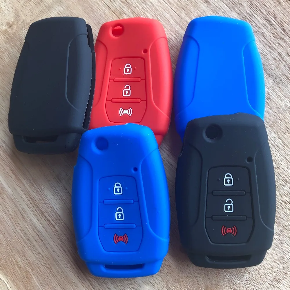 Keyfob Flip Cover Key Silicon Protector Case For Ssangyong Rexton Korando C Tivoli 3 Button Keyless Entry Cover