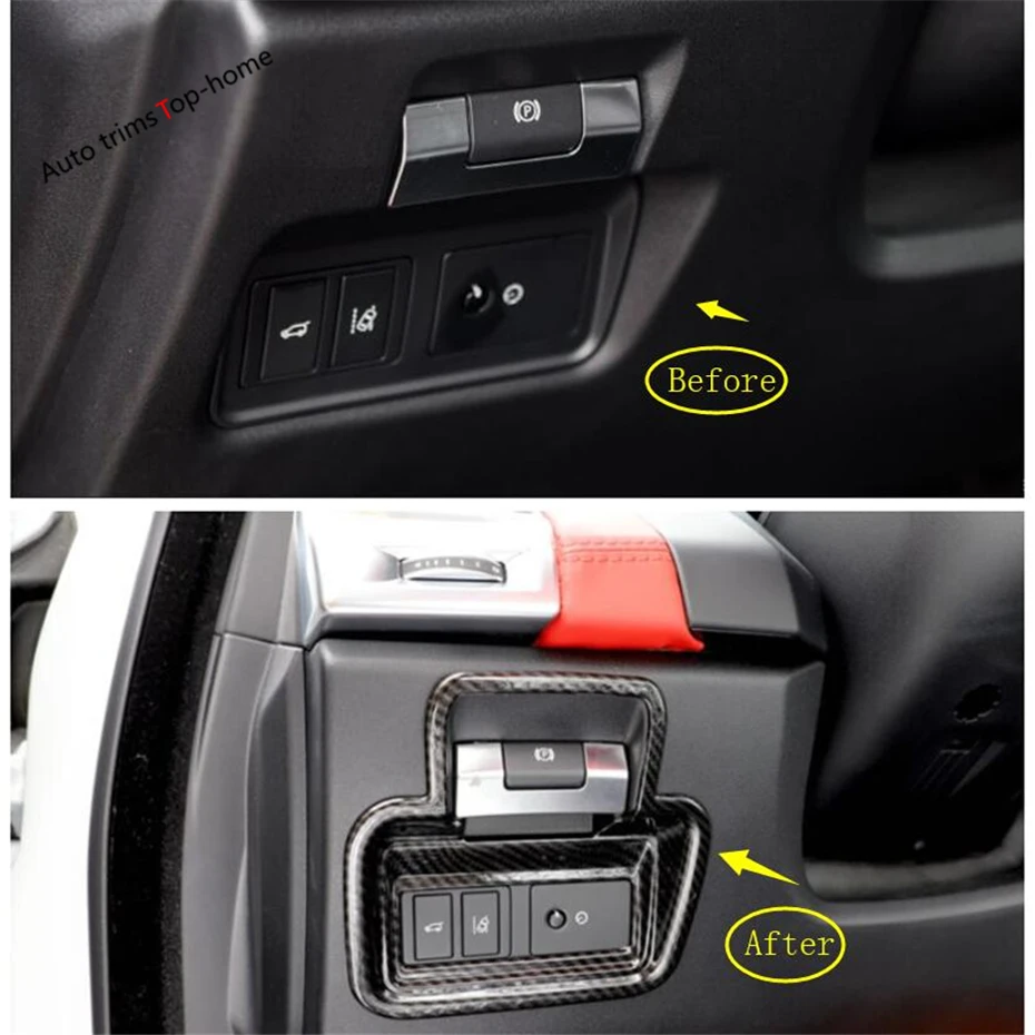 

Head Light Lamp Switch Button Panel Cover Trim For Jaguar E-pace E pace 2018 -2023 ABS Carbon Fiber / Matte Interior Accessories