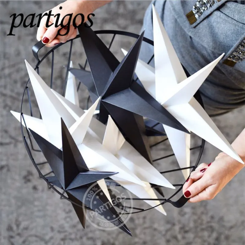 1pcs paper stars Nine-star paper decoration Nine-pointed star paper wedding decor party supplies stars decor elegant room decor