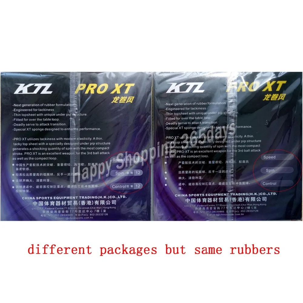 KTL Pro XT  pips-in table tennis  pingpong rubber with sponge