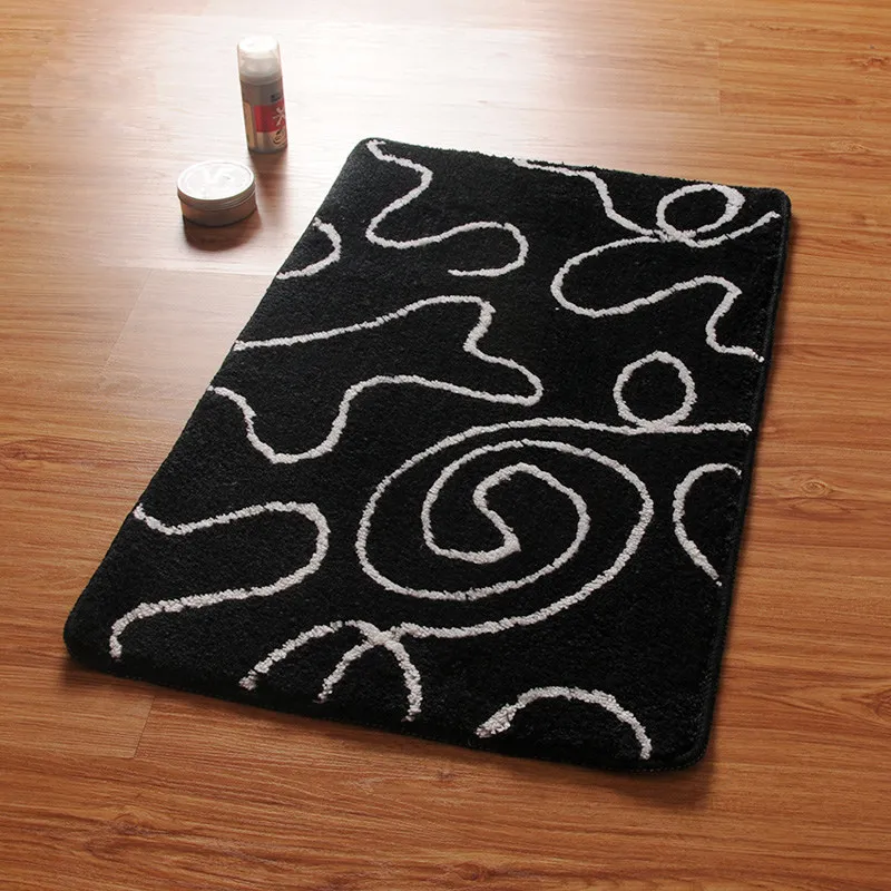 Round Design Bath Mats, Non-Silp Bathroom Carpet Set And Rug,Door Way Rug In The Toilet,Floor Bath Mats For Bathroom And Toilet