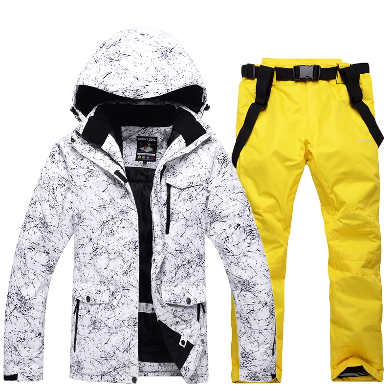 Men Snow Ski Sets Jacket Waterproof Windproof  Breathable Ski Jacket Climbing Mountain Outdoor Ski Suits Snowboarding Clothes