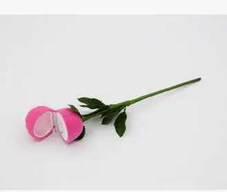 

10 шт./лот роза с веткой, обручальное кольцо, серьги, подвески, ювелирные изделия, Подарочная коробка, красная