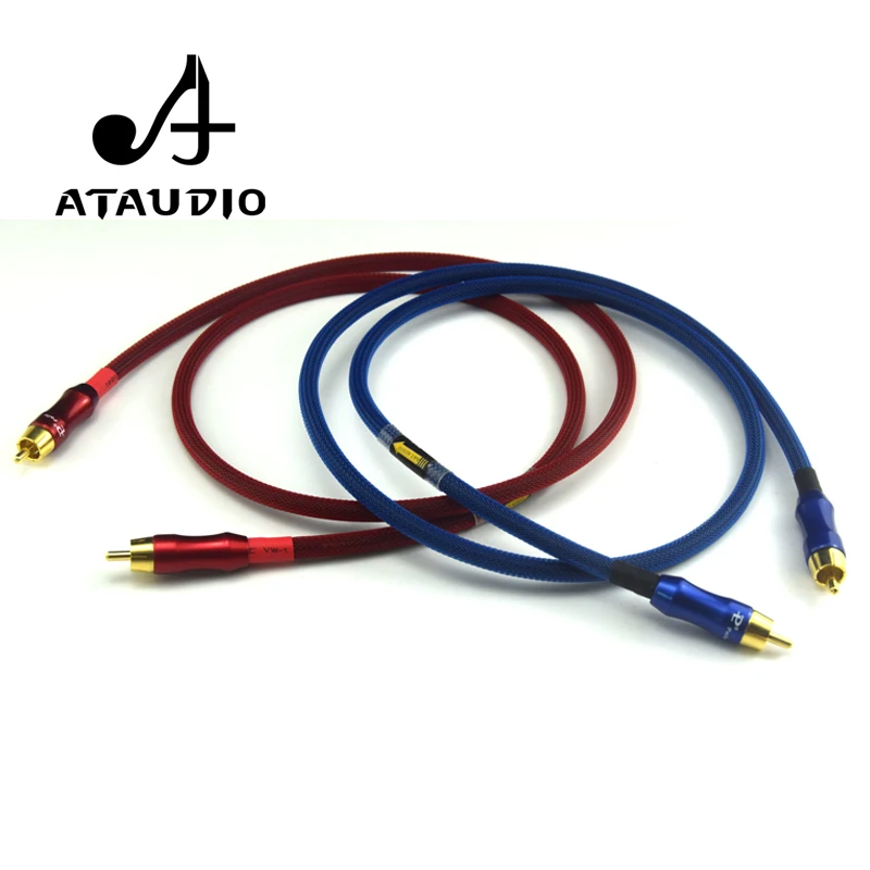 ATAUDIO 1 Pair Canare Hifi Rca Cable Hi-end 6N OFC 2RCA Male to 2RCA Male Cable