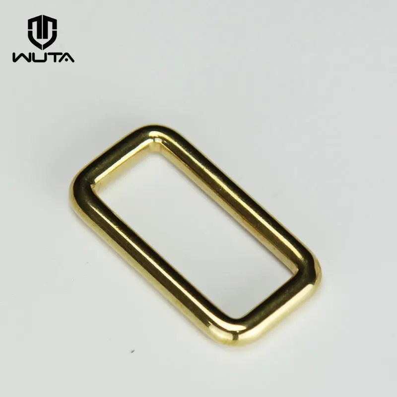 WUTA Solid Brass Rectangle Loop Ring Buckle Metal Square Ring Buckle Bag Luggage Belt Keeper DIY Leather Accessories 1/2/10pcs