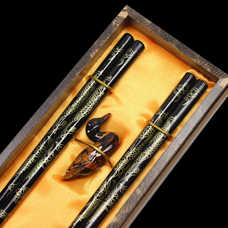 Essstäbchen aus Holz, Geschenkbox, Hochzeitsgeschenke, chinesische Merkmale, Überseegeschenke, Essstäbchen aus Holz, Essstäbchen-Set, Holzküche – Detail 17