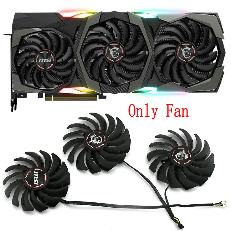 Original Graphics Video card fan for MSI RTX2080 RTX2080Ti GAMING X TRIO PLD09210B12HH PLD10010B12HH DC12V 0.40A 4 Lines