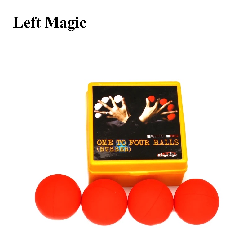 Good quality Best one ball to four white red Soft rubber Multiplying Ball stage magic tricks magician props magic toy 83150