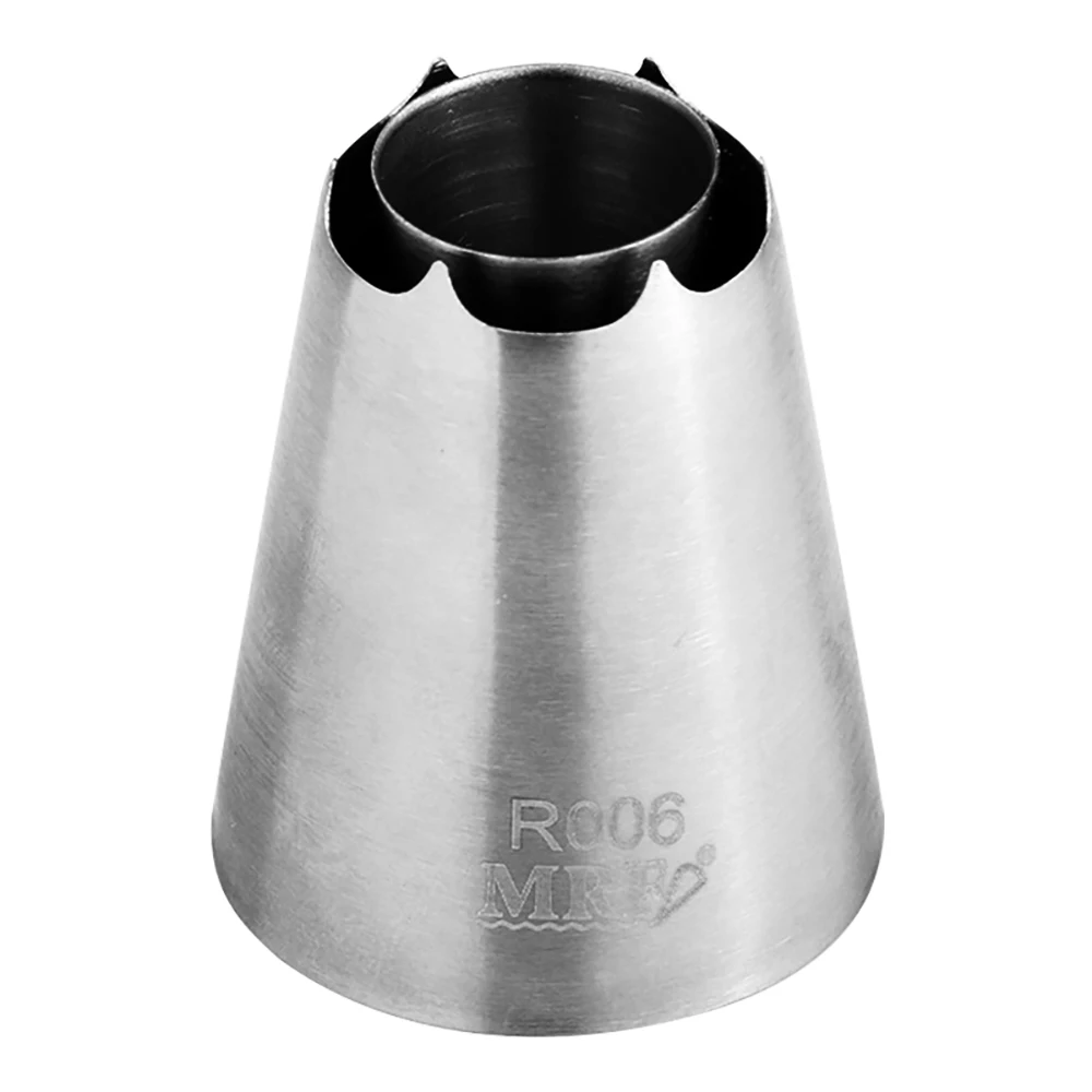 

Stainless Steel 18/8 Cake Decorating 6 Petals Flower Tips Icing Piping Nozzle #R006