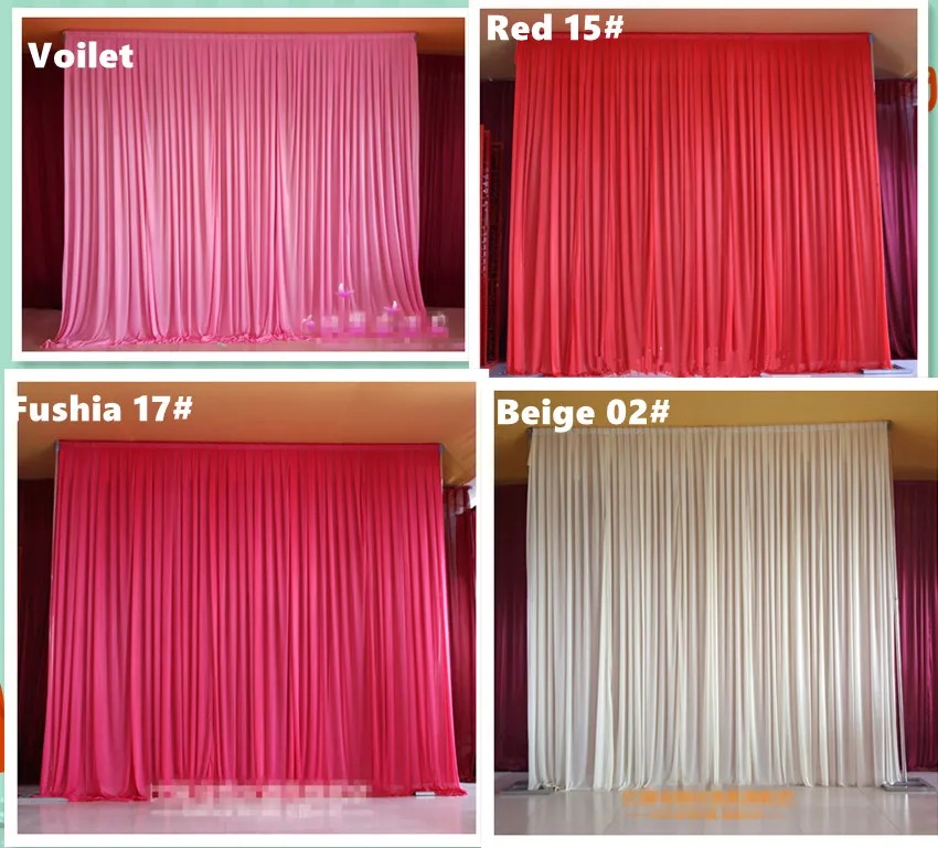 

10Ft*10Ft plain sheer various color drape wedding stage background decoration wedding backdrop curtain for event party decor CR7