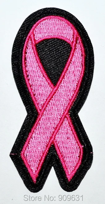 1X PINK AWARENESS RIBBON iron on patch or sew ~ Made of Cloth Guaranteed 100% Quality+