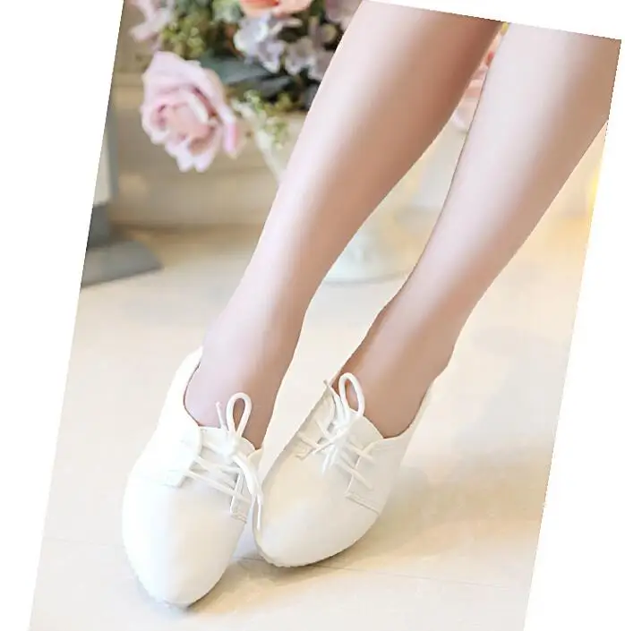 shorha 2019 Korean version spring and summer new retro white women shoes pointed flat Female casual shoes Student Flat shoes
