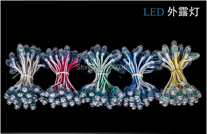 Waterproof outdoor 12mm single color LED pixel module,Blue high brightness LED advertising string light