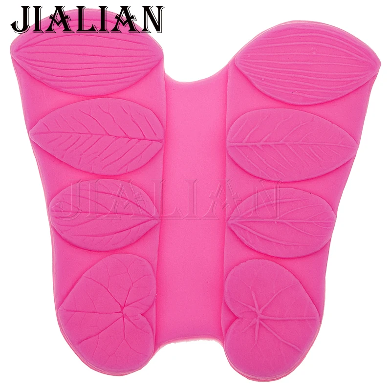 Cake fondant silicone mold LEAF FOLDER mold different types leaf flowers Cake Decorating Tools clay/rubber T0587