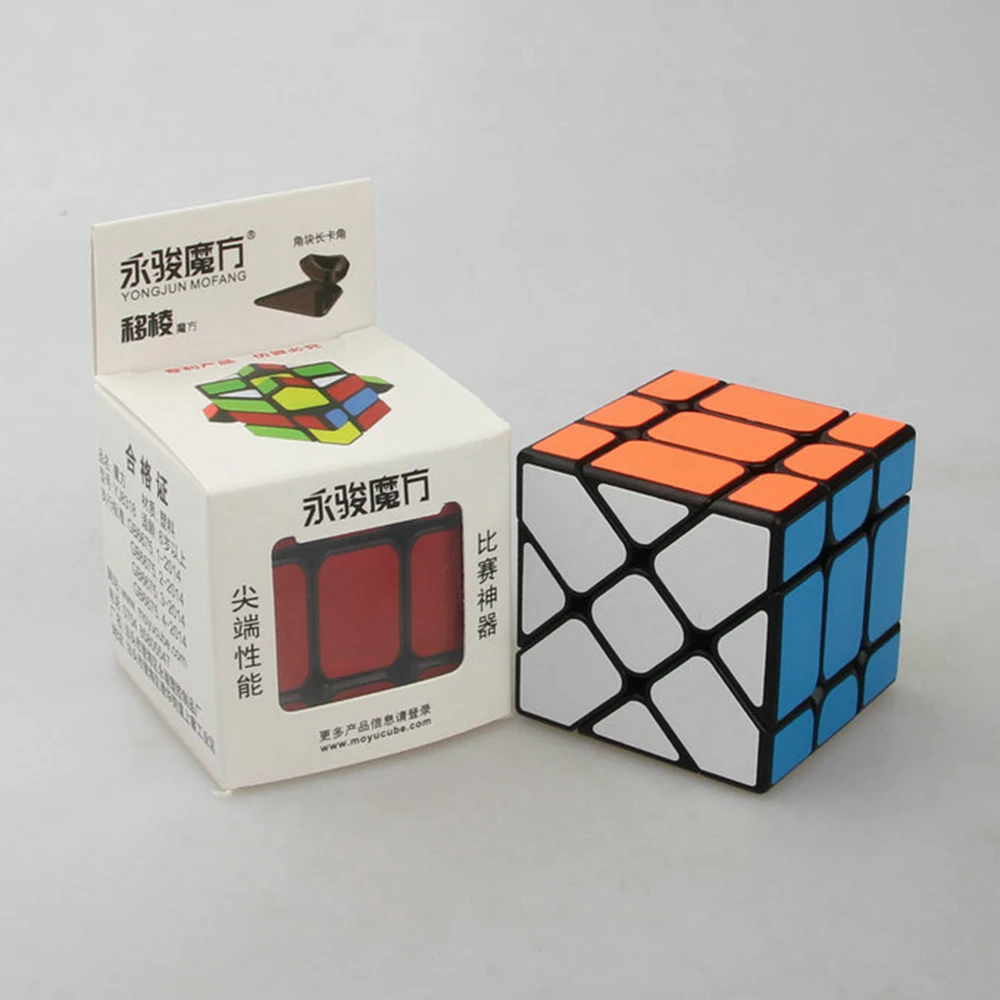 Yongjun Vierkante Koning Fisher 3X3X3 Skew Plastic Speed Magic Cube Puzzel Cubes Educatief Speelgoed Voor Kinderen kids