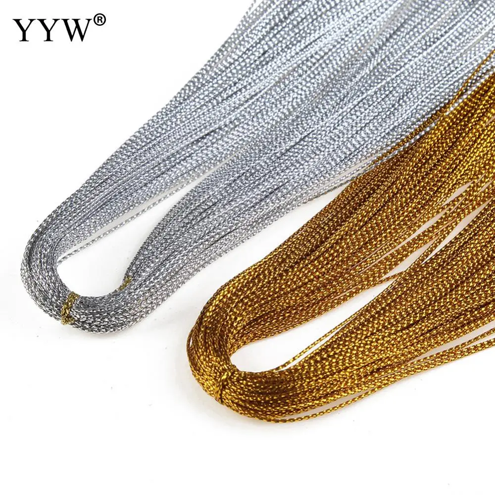 

1000m/Lot 0.5mm Gold/Silver Color Nylon Cord Thread For Jewelry Making Acceossories Durable & Hardwearing String Rope Hand Made