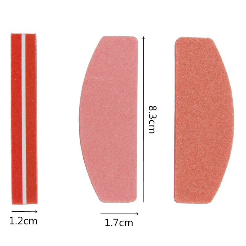 다채로운 네일 파일 블록 샌딩 폴리쉬 버퍼 매니큐어 페디큐어 케어, 100/180 네일 살롱 도구 스폰지 네일 파일, 50 개