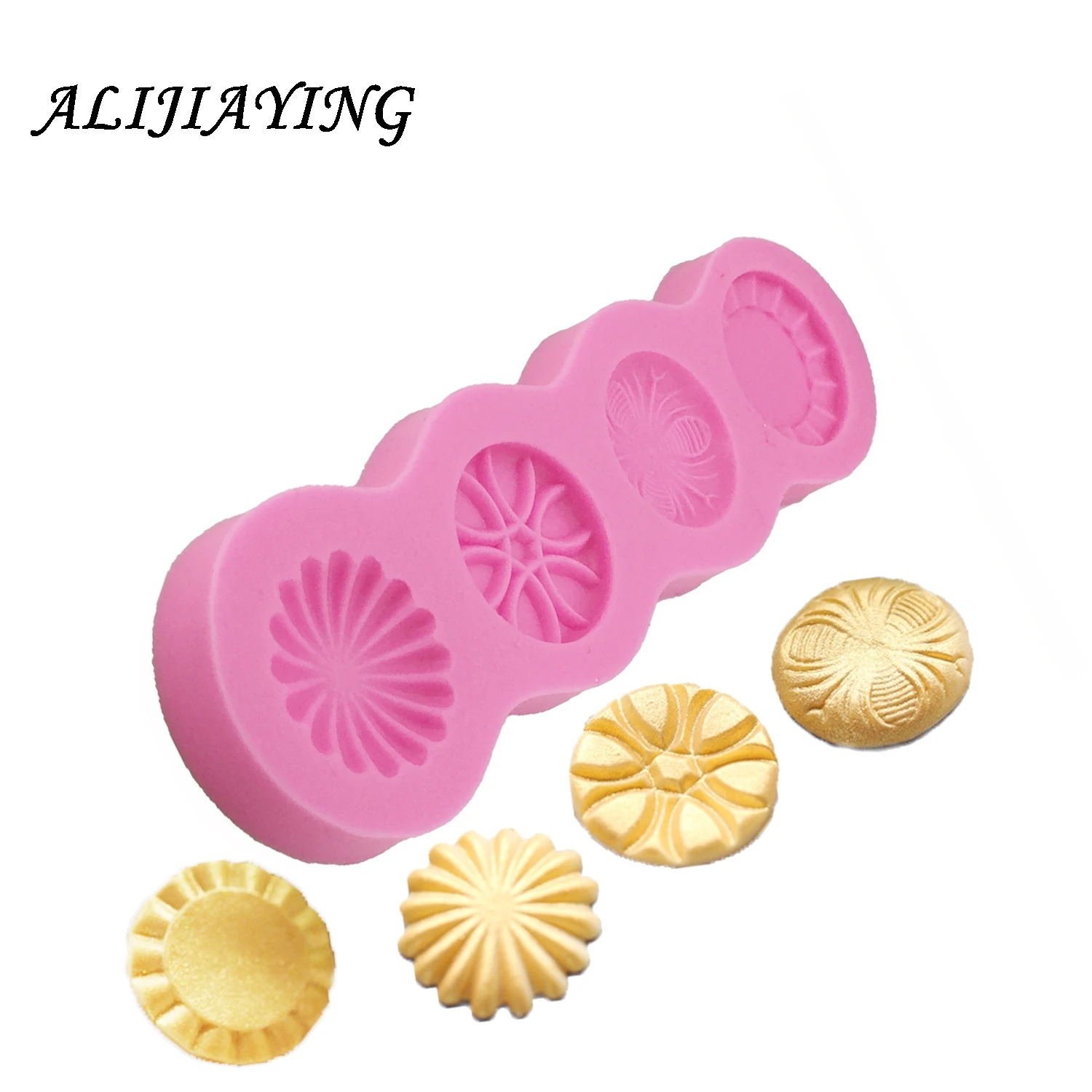 1Pcs Button Muffin Silicone Sweet Candy Jelly Ice Mould Mold Baking Pan Make DIY Cake border decoration D1240