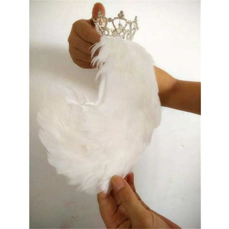 Hand Made Swan Lake Ballet White Feather Headwear With Crown Solo Dance,Prince White Bird Crown Ornament Retail Wholesale