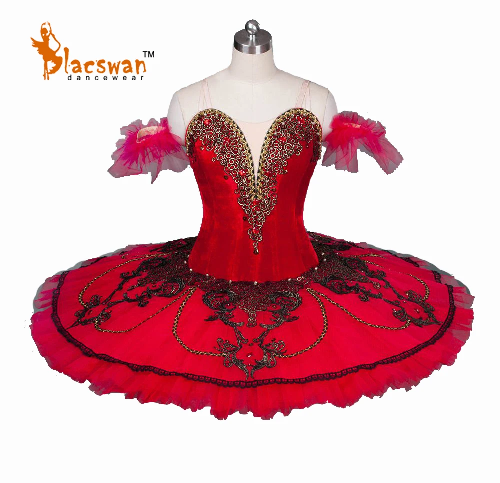 Red Velvet Nutcracker Classical Sleeping Beauty Platter Tutu Professional Ballet Costume BT800