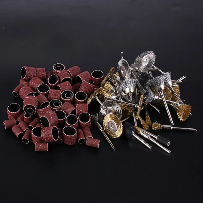 98Pcs Steel Wire Pen Cup Brushes Set Accessories For Dremel Rotary Mini Drill Rotary Tools Polishing Wheels Full Kit DIY