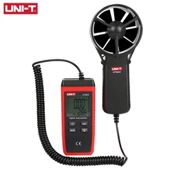 UNI-T UT363S Mini Anemometro Velocità Del Vento Tester di Temperatura Display LCD Velocità del Flusso D'aria MAX/AVG Misura Vento Livello 1 ~ 12