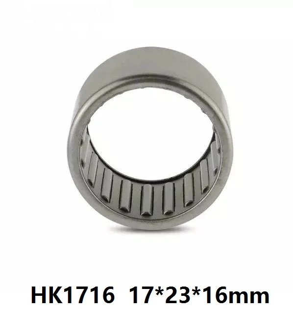 

100pcs/lot HK1716 HK172316 Drawn Cup Type Needle Roller Bearing 17x23x16 mm free shipping high quality