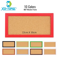 XINDI New 15*30cm MDF Frame Small Notice Bulletin Cork Board Home Decorative Memo Message Pin Board Cork Free Shipping