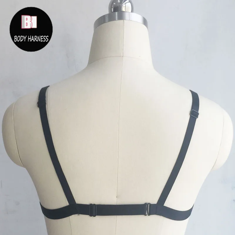 Novo quente preto fino corpo transparente arnês sexy bondage lingerie harajuku gótico corpo arnês gaiola sutiã