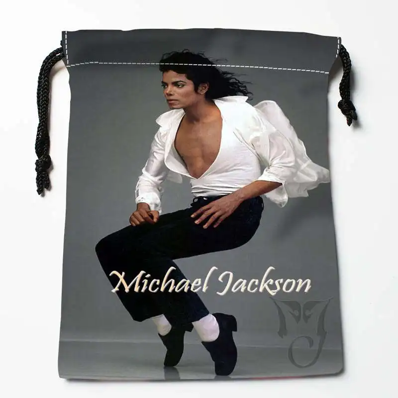 New Arrival Michael Jackson #s Drawstring Bags Custom Storage Printed Receive Bag Type Bags  Storage Bags Size 18X22cm