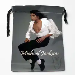 Nuovo arrivo Michael Jackson # s Borse con coulisse Conservazione personalizzata Stampata Ricevi borse Tipo Borse Borse portaoggetti Dimensioni 18X22 cm