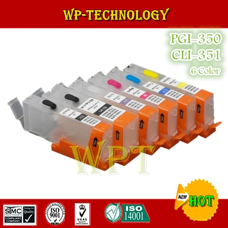 6 Color Empty Refill cartridge suit for PGI350 CLI351 ,suit for Canon PIXMA MG6330 MG7130 iP8730 MG6530 MG5430 IP7230 MX 923