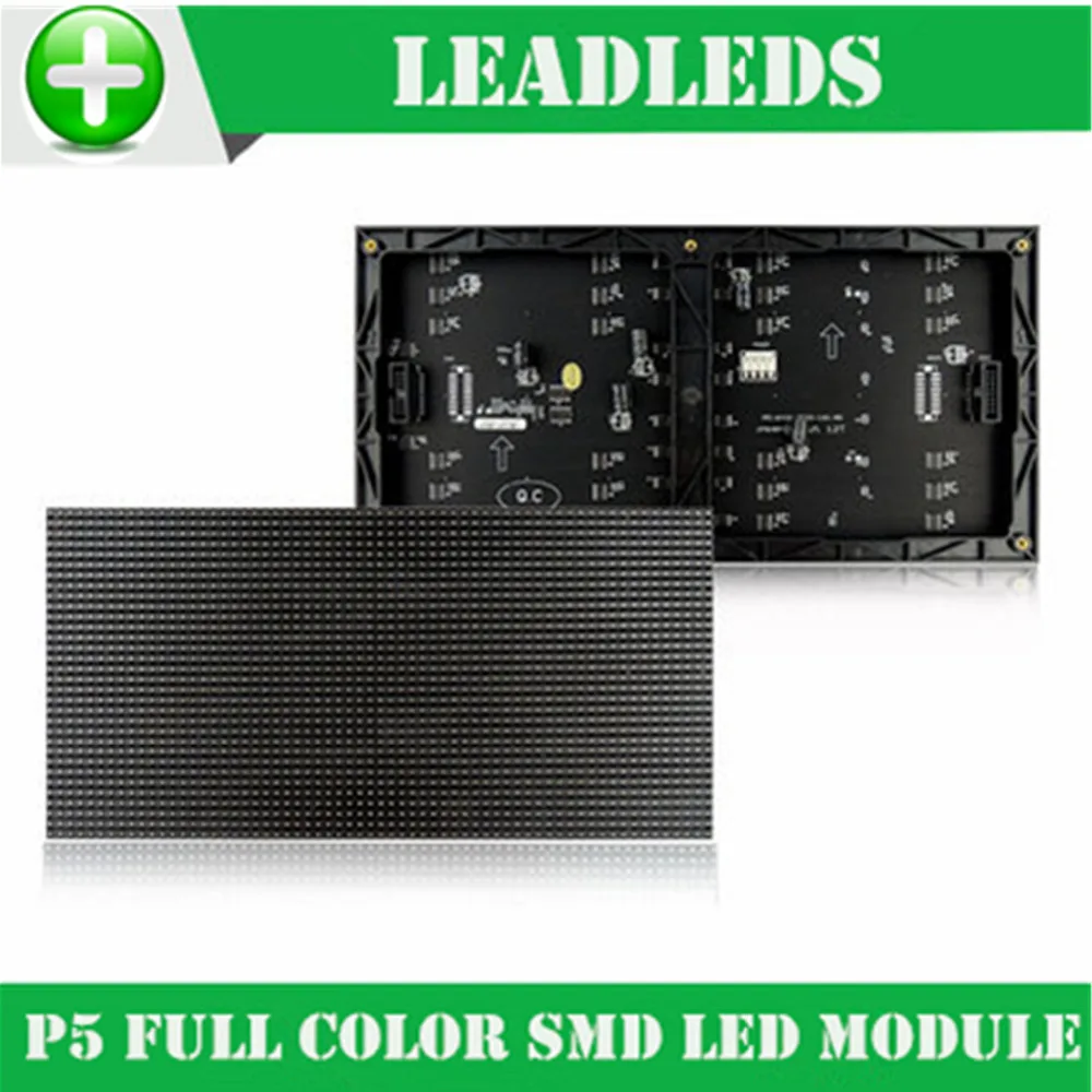 

P5 HD Indoor Full Color LED Module 1/16 Scan SMD 3in1 RGB 320*160mm 64*32pixels LED Display, Pin2dmd Indoor RGB Led Screens