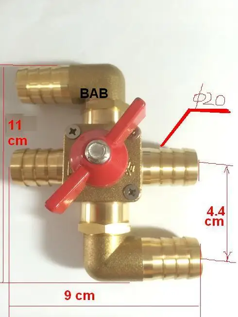 20mm Wattervent-heating for automobile air-conditioning/Brass four-way valve for automobile heating &air-conditioning system