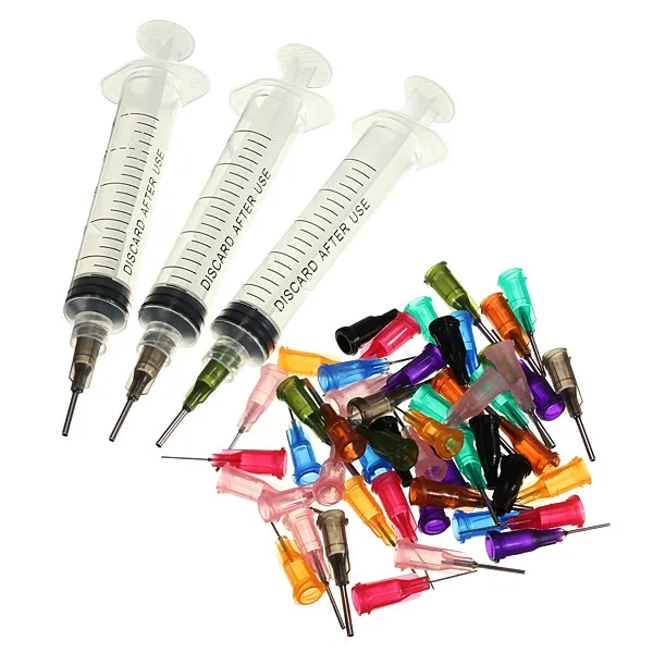 50Pcs/set Useful High Quality SMT SMD PCB Solder Paste Adhesive Glue Liquid Dispenser+Dispensing Needle