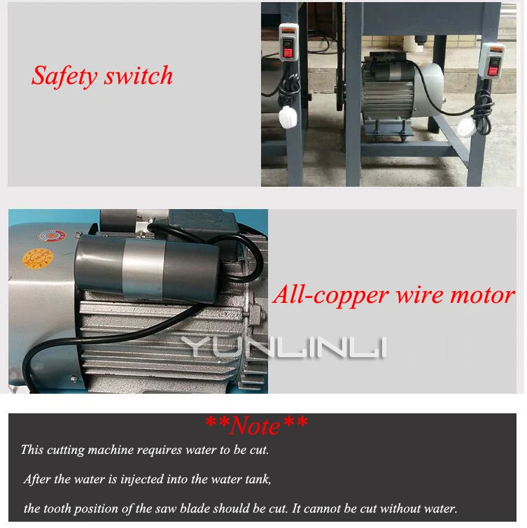 옥석 절단기 벤치 타입 물 절단기, 옥 마노 스톤 스톤 커팅, 2200W, 12 인치