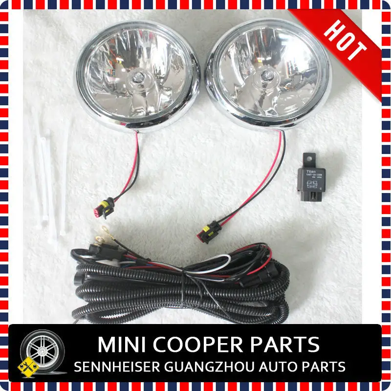 Kit de Spot lumineux chromé de couleur argent, avec support supplémentaire pour Mini Cooper F56 2014 uniquement