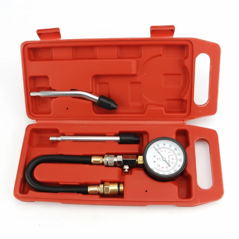 Compression Tester Kit Motor Auto Petrol Gas Engine Cylinder Car Motorcycle