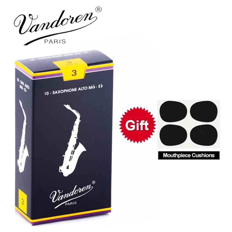 Orijinal fransa Vandoren geleneksel saksafon Alto Eb kamış/Alto Sax geleneksel sazlık mukavemetli 2.0 #, 2.5 #, 3 #, 3.5 #10 kutu