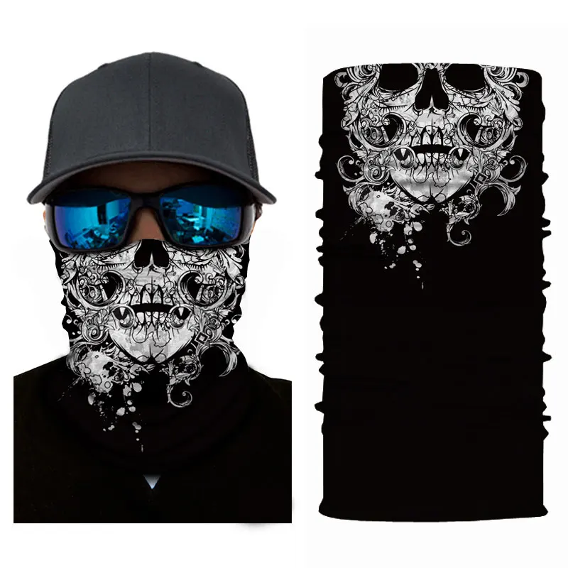 ROAOPP Festival Motorcycle Face Mask Halloween Scarf Shield Joker Skull Balaclava Headband Festive Supplies Masquerade Masks