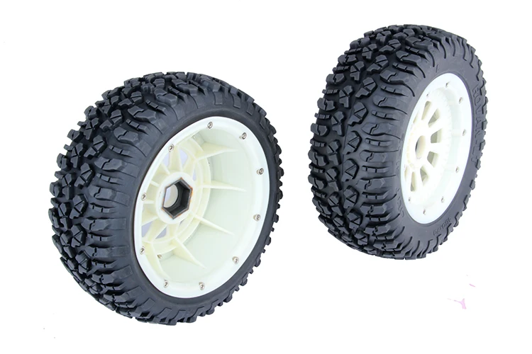 Nylon Wheel tires With Nylon Hubs Assembly For 1:5 Losi 5ive-t Rovan LT KM X2 4 Pieces