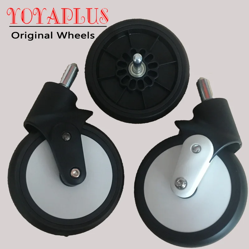 Original Yoyaplus 1 2  Stroller Wheel Replace Part Front Wheels Pushchair Back Rear Rubber Wheel Pram Stroller Accessories