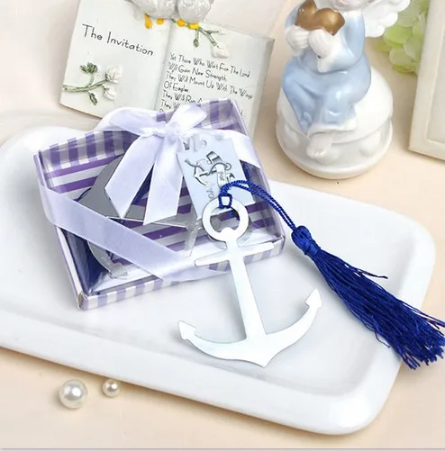 Party Favor anchor metal Bookmark 100PCS Bridal Shower, Wedding Favors Decoration Birthday Gift lin2348