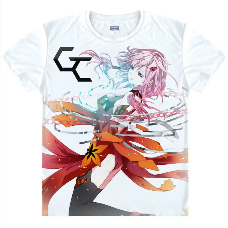 Guilty Crown T-Shirt Inori Yuzuriha Shirt man short sleeve t-shirts anime printers shirt cute shirts Youth T-Shirts anime show a