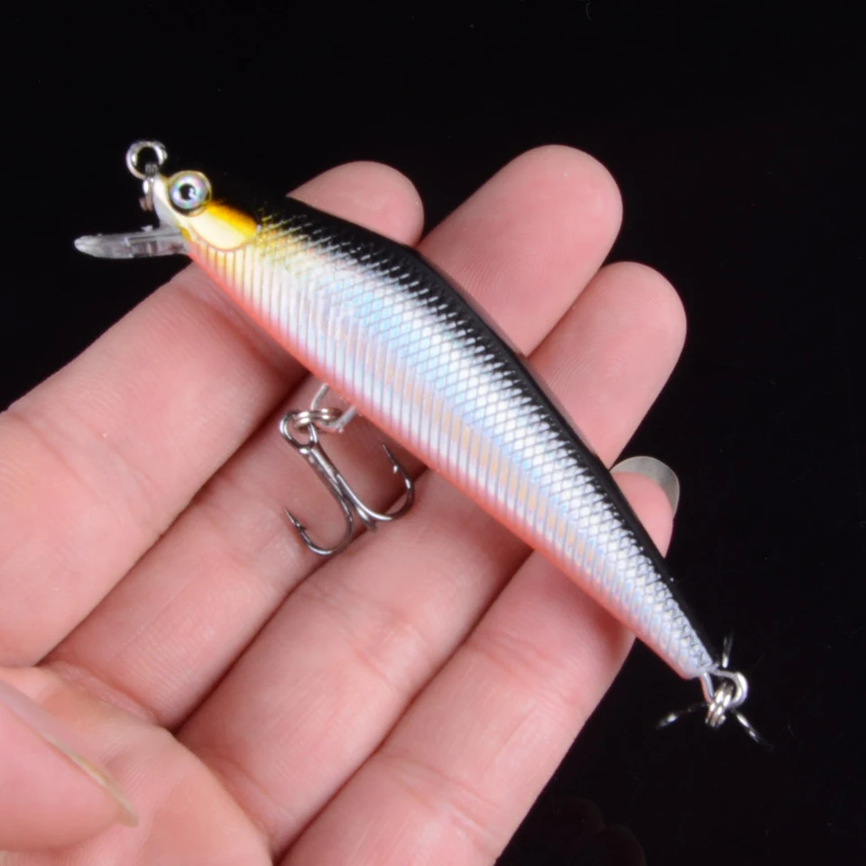 1pcs 7cm 7.5g Artificial Floating Minnow Lure Tight Shot Fishing Lures Hard Bait Tackle 3D Fish Eyes Hot Sale