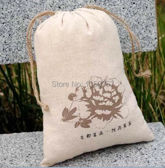 100pcs/lot wholesale jute/linen/flax drawstring jewelry bags for toiletry/beans packaging,Size can be customized,Various colors