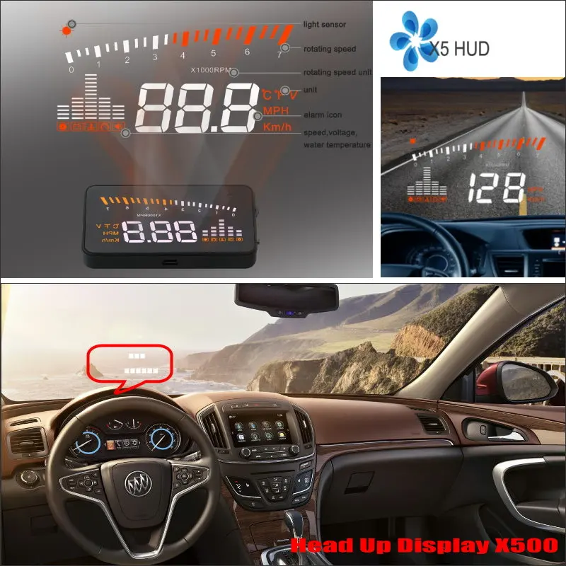 For Buick Lacrosse/Regal/Verano 2012-2020 Car Accessories OBD HUD Electroinc Head Up Display Driving Screen Projector Reflecting