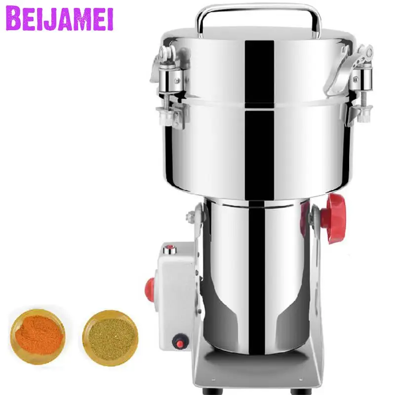 BEIJAMEI 2500g 4500g Electric Grain Grinder Machine Swing Type Mill Powder for Grinding Various Spice Herb Chinese Medicine